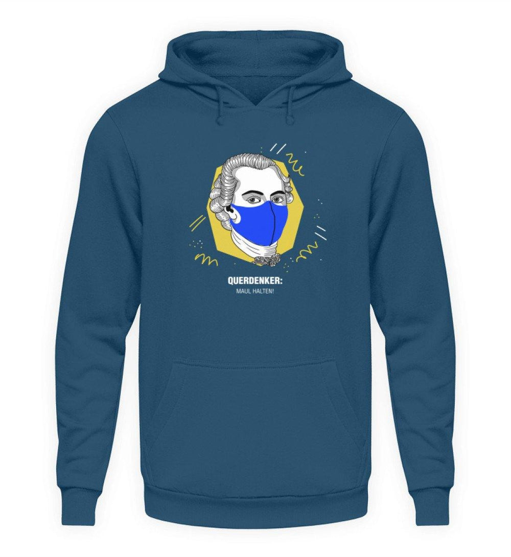 QUERDENKER: MAUL HALTEN HOODIE MÄDELS • IMMANUEL KANT-HARLEKINSHOP