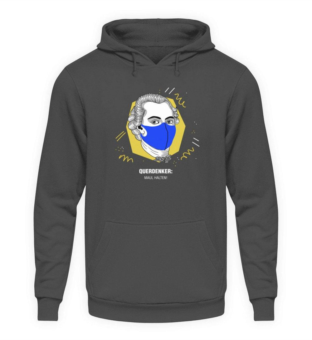 QUERDENKER: MAUL HALTEN HOODIE MÄDELS • IMMANUEL KANT-HARLEKINSHOP