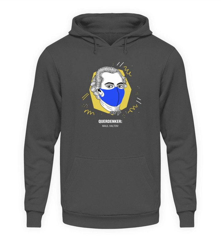 QUERDENKER: MAUL HALTEN HOODIE MÄDELS • IMMANUEL KANT-HARLEKINSHOP