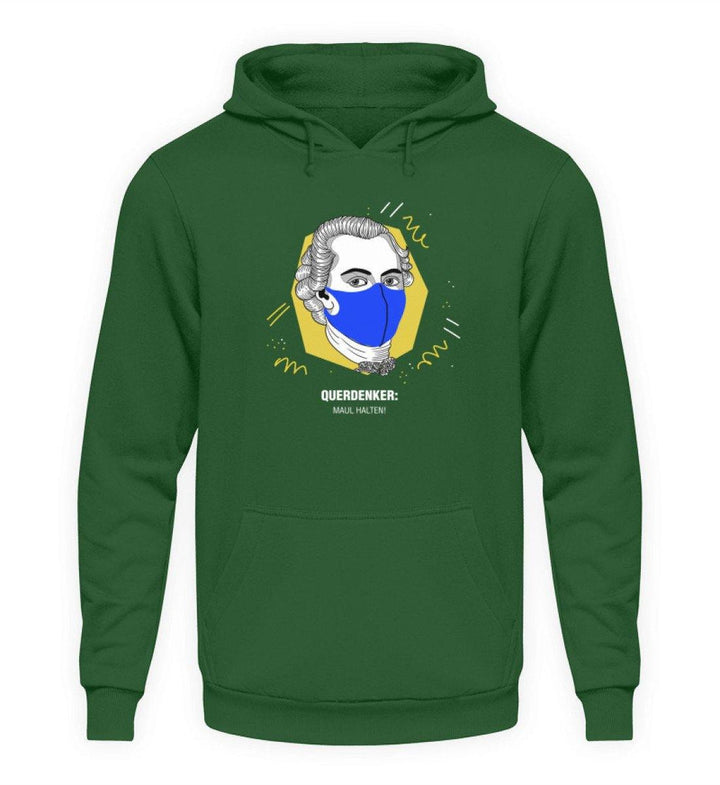 QUERDENKER: MAUL HALTEN HOODIE MÄDELS • IMMANUEL KANT-HARLEKINSHOP