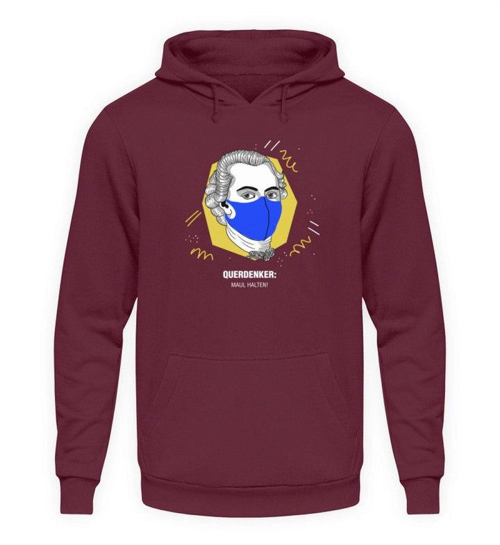QUERDENKER: MAUL HALTEN HOODIE MÄDELS • IMMANUEL KANT-HARLEKINSHOP