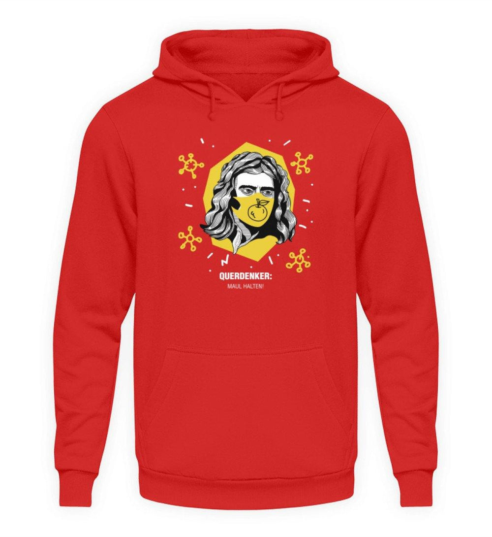 QUERDENKER: MAUL HALTEN HOODIE MÄDELS • ISAAC NEWTON-HARLEKINSHOP