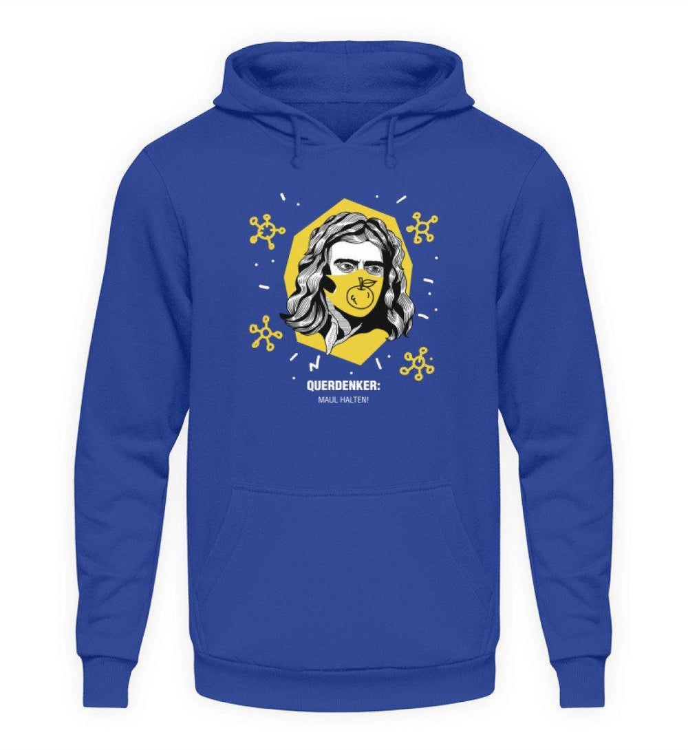 QUERDENKER: MAUL HALTEN HOODIE MÄDELS • ISAAC NEWTON-HARLEKINSHOP
