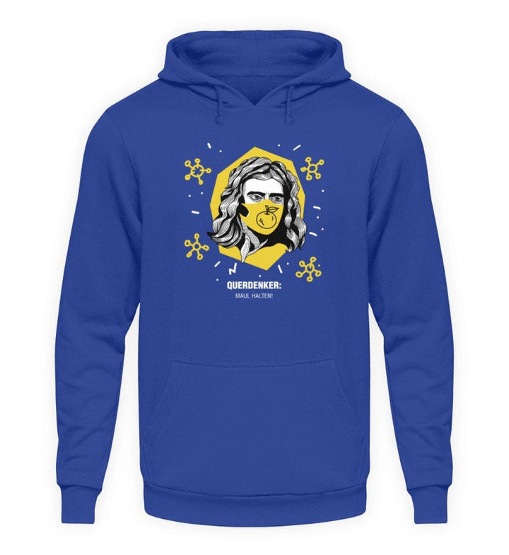QUERDENKER: MAUL HALTEN HOODIE MÄDELS • ISAAC NEWTON-HARLEKINSHOP