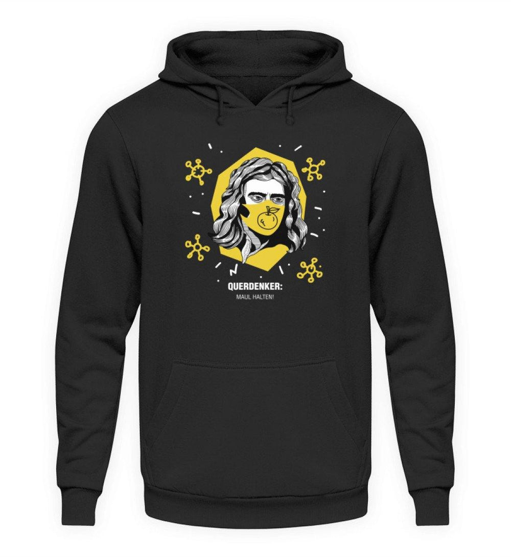 QUERDENKER: MAUL HALTEN HOODIE MÄDELS • ISAAC NEWTON-HARLEKINSHOP