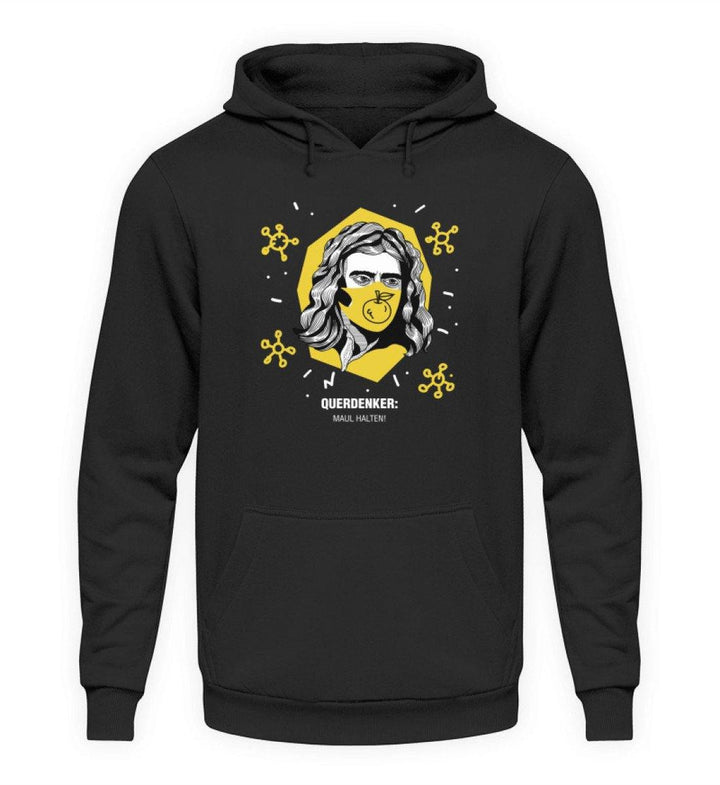 QUERDENKER: MAUL HALTEN HOODIE MÄDELS • ISAAC NEWTON-HARLEKINSHOP