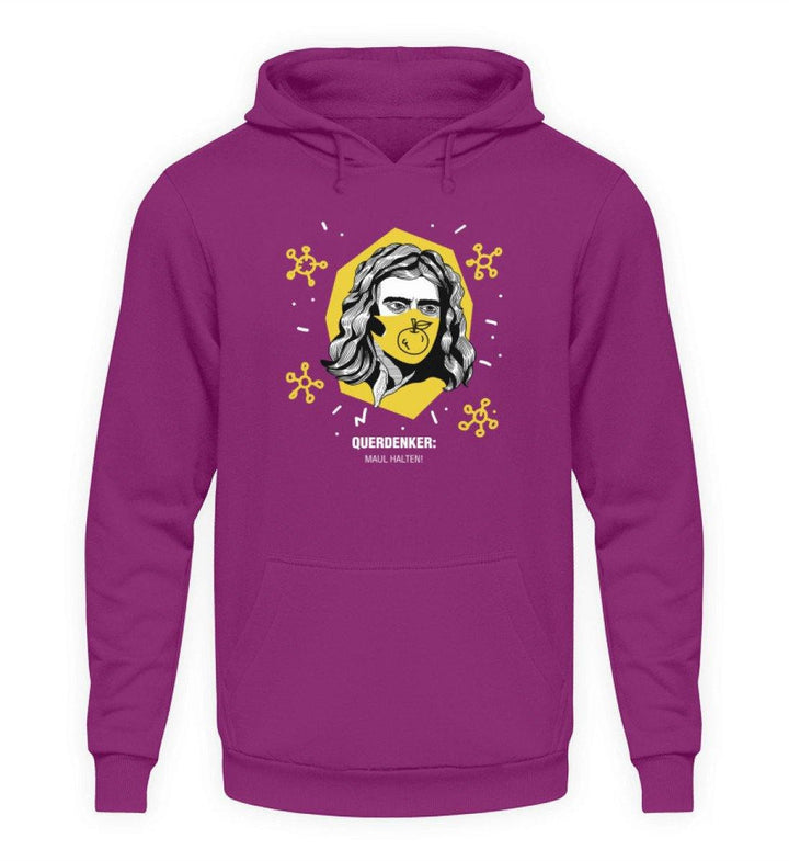 QUERDENKER: MAUL HALTEN HOODIE MÄDELS • ISAAC NEWTON-HARLEKINSHOP