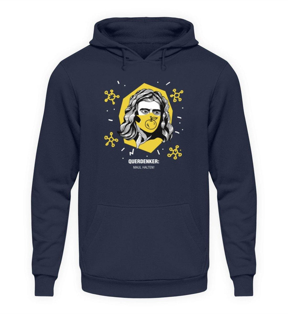 QUERDENKER: MAUL HALTEN HOODIE MÄDELS • ISAAC NEWTON-HARLEKINSHOP