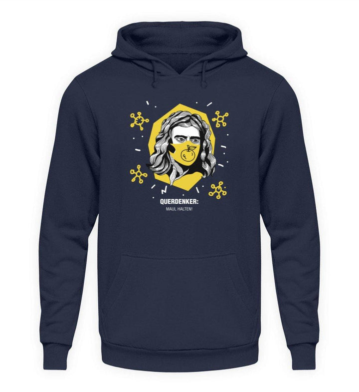 QUERDENKER: MAUL HALTEN HOODIE MÄDELS • ISAAC NEWTON-HARLEKINSHOP