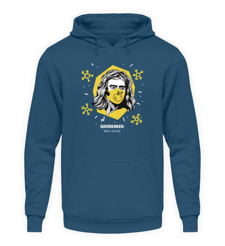 QUERDENKER: MAUL HALTEN HOODIE MÄDELS • ISAAC NEWTON-HARLEKINSHOP