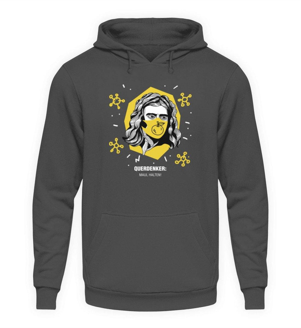 QUERDENKER: MAUL HALTEN HOODIE MÄDELS • ISAAC NEWTON-HARLEKINSHOP