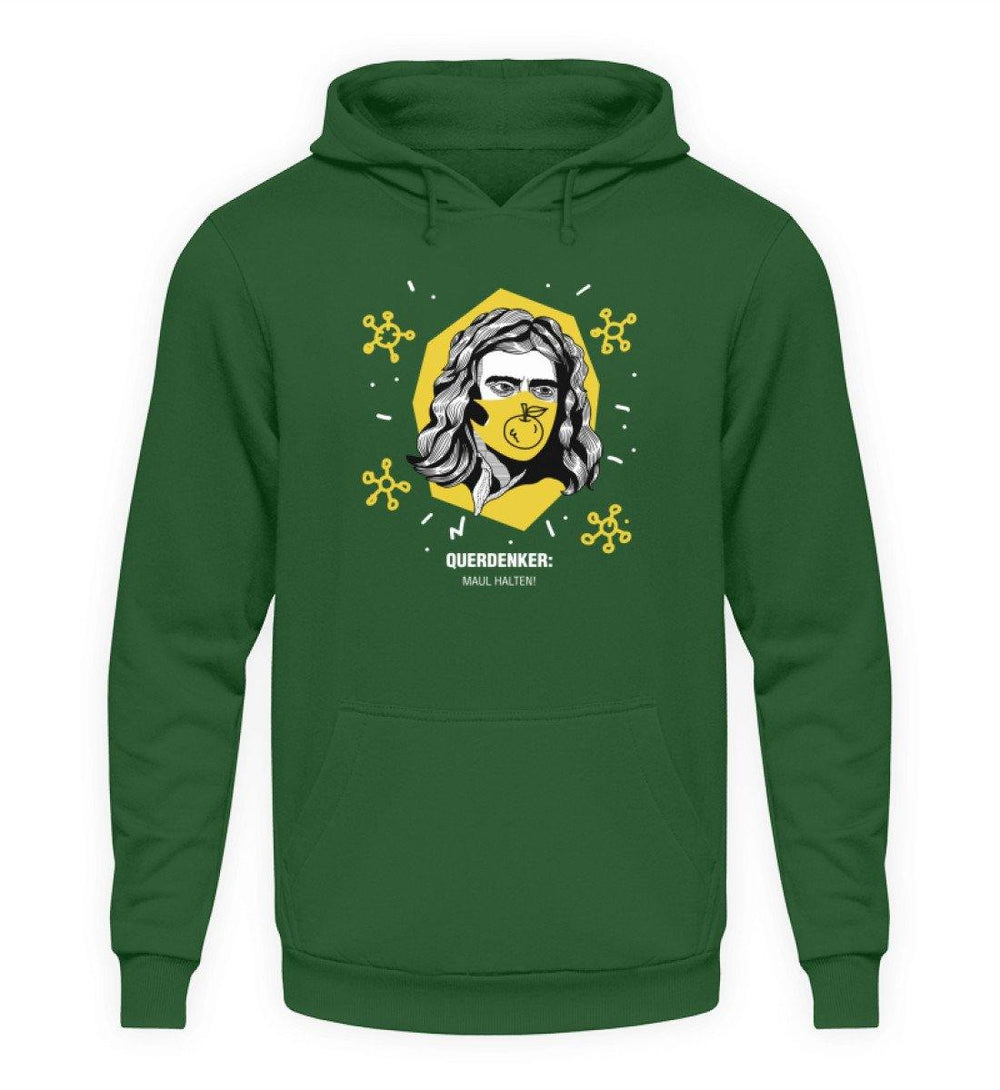 QUERDENKER: MAUL HALTEN HOODIE MÄDELS • ISAAC NEWTON-HARLEKINSHOP