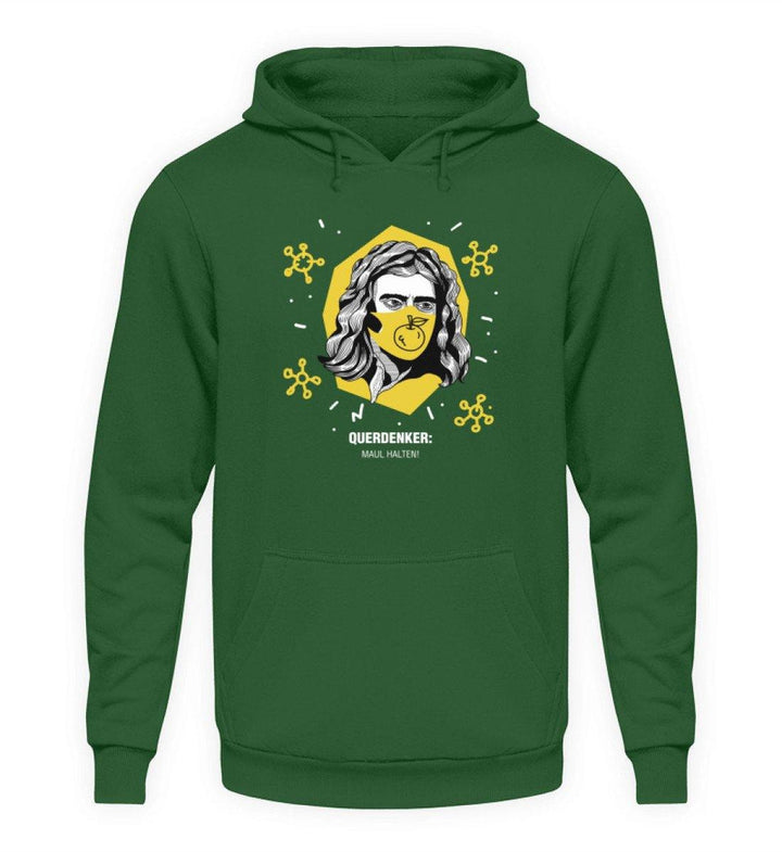 QUERDENKER: MAUL HALTEN HOODIE MÄDELS • ISAAC NEWTON-HARLEKINSHOP