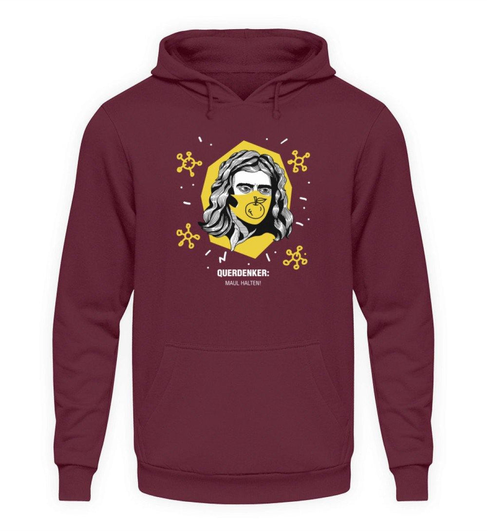 QUERDENKER: MAUL HALTEN HOODIE MÄDELS • ISAAC NEWTON-HARLEKINSHOP