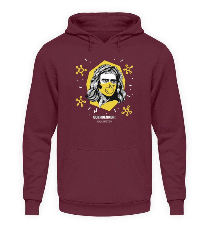 QUERDENKER: MAUL HALTEN HOODIE MÄDELS • ISAAC NEWTON-HARLEKINSHOP