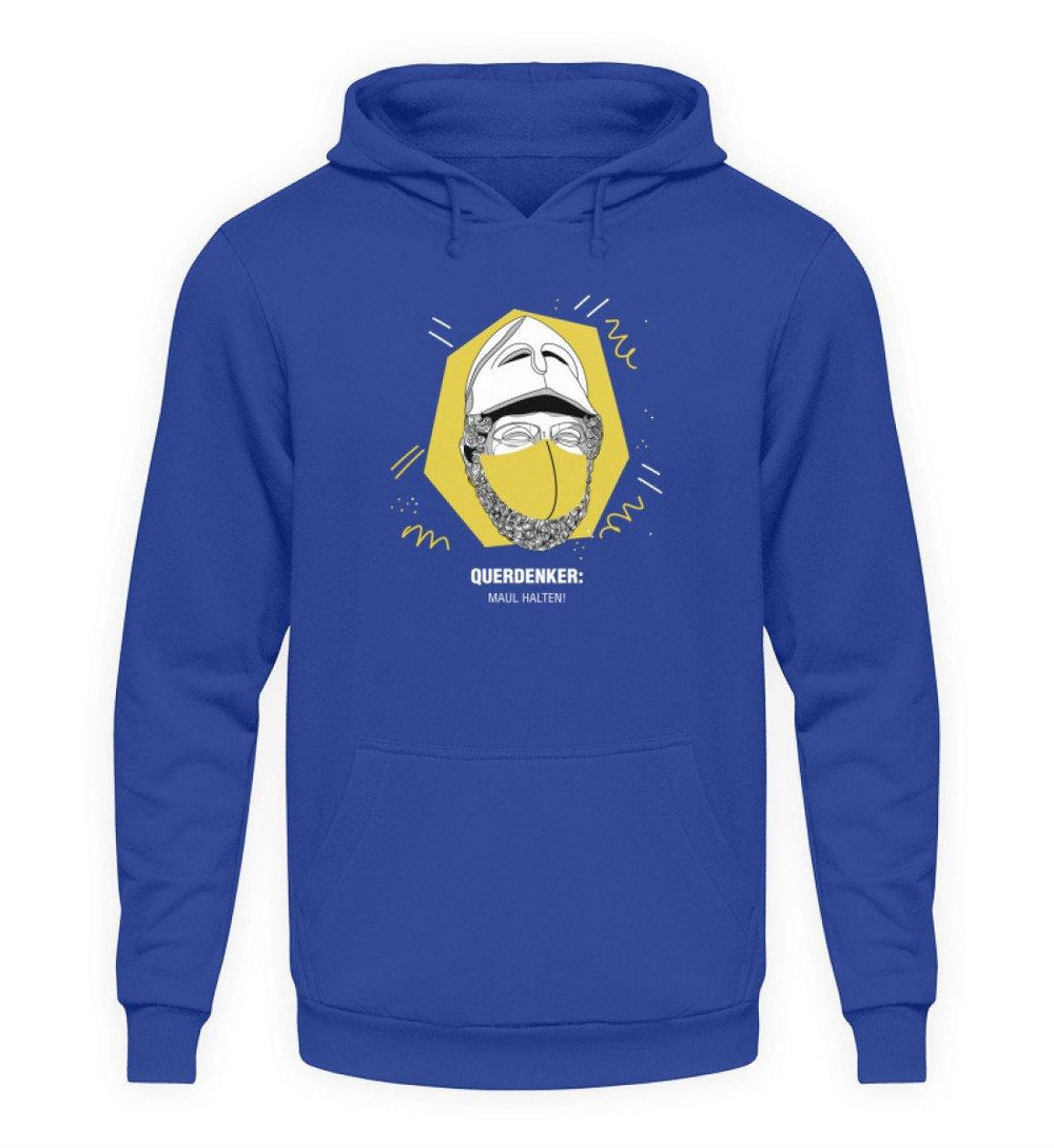 QUERDENKER: MAUL HALTEN HOODIE MÄDELS • PERIKLES-HARLEKINSHOP