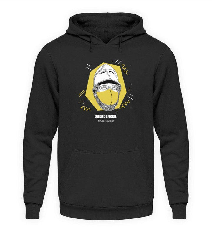 QUERDENKER: MAUL HALTEN HOODIE MÄDELS • PERIKLES-HARLEKINSHOP
