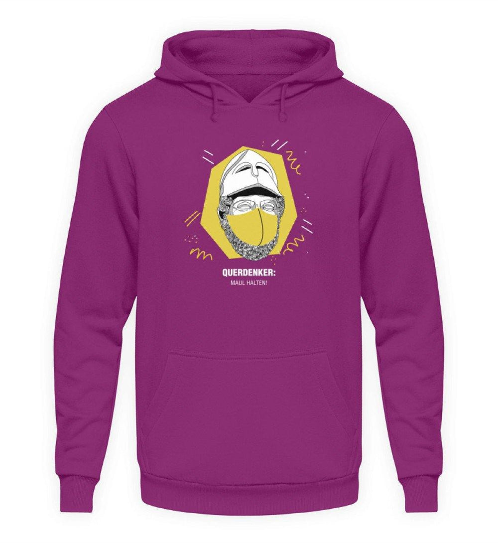 QUERDENKER: MAUL HALTEN HOODIE MÄDELS • PERIKLES-HARLEKINSHOP