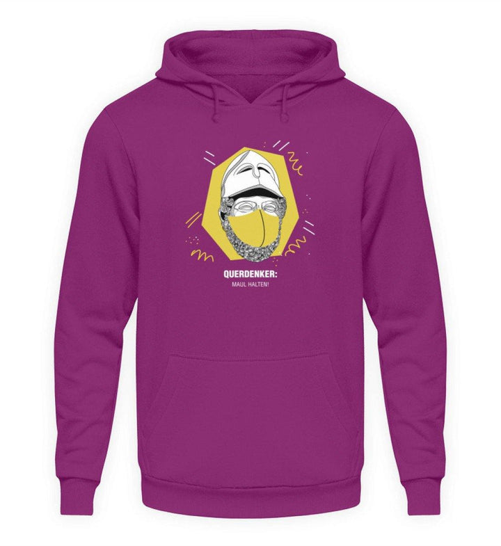 QUERDENKER: MAUL HALTEN HOODIE MÄDELS • PERIKLES-HARLEKINSHOP