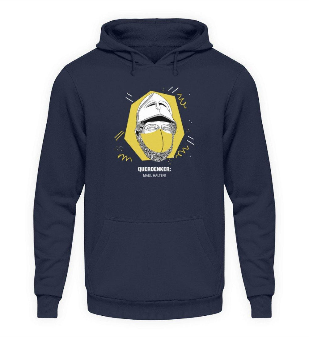 QUERDENKER: MAUL HALTEN HOODIE MÄDELS • PERIKLES-HARLEKINSHOP