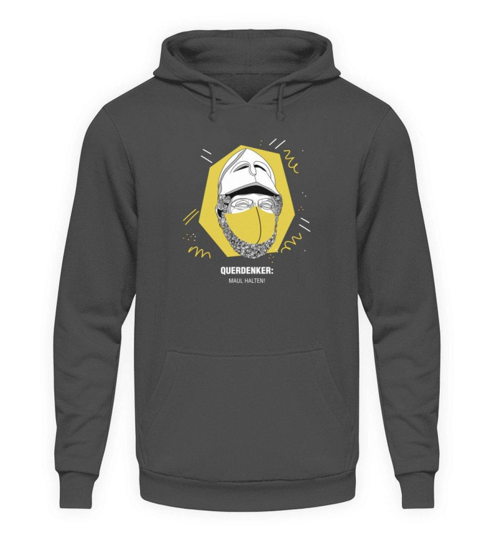 QUERDENKER: MAUL HALTEN HOODIE MÄDELS • PERIKLES-HARLEKINSHOP