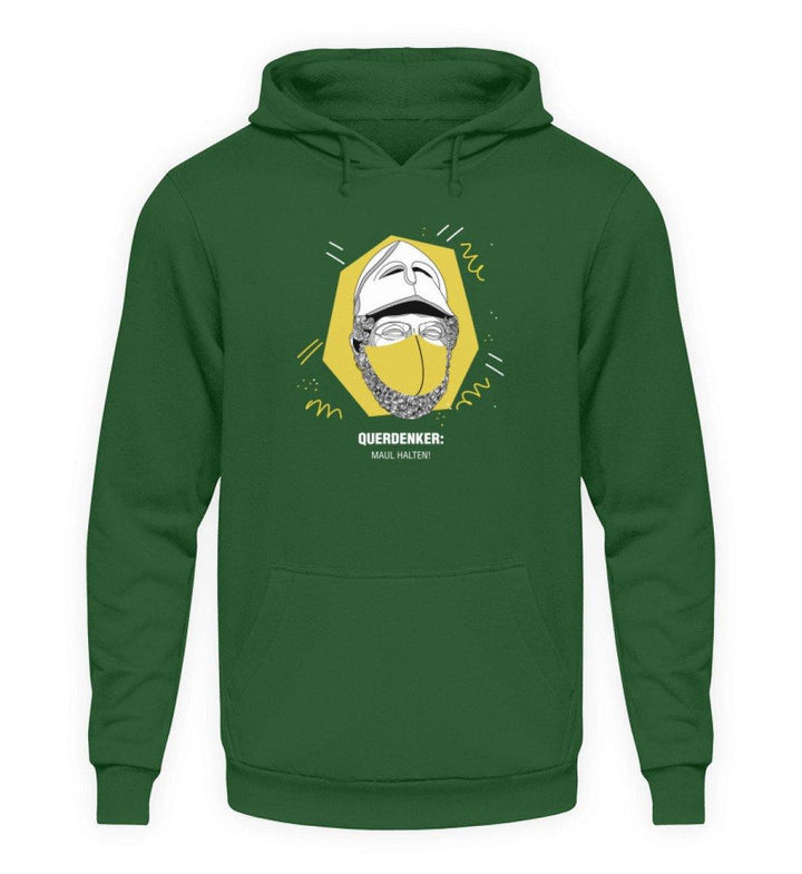 QUERDENKER: MAUL HALTEN HOODIE MÄDELS • PERIKLES-HARLEKINSHOP
