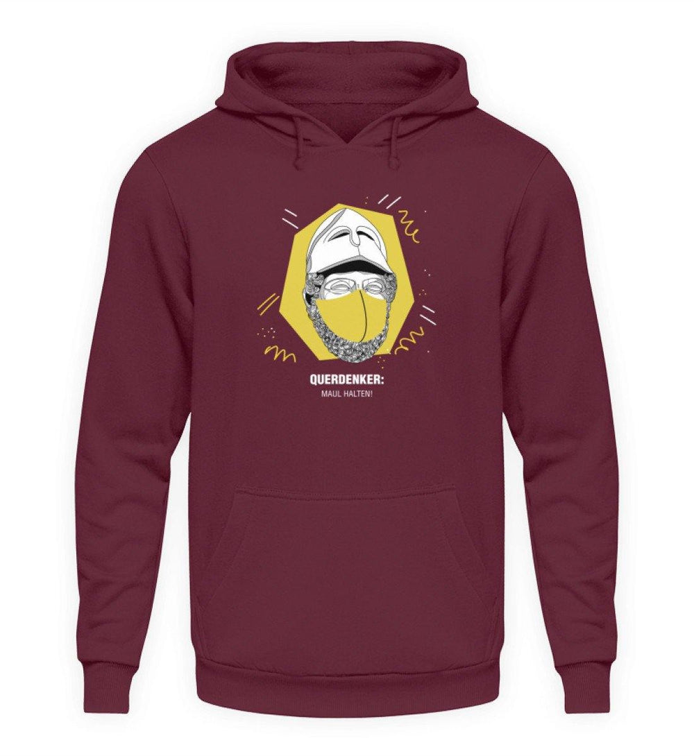 QUERDENKER: MAUL HALTEN HOODIE MÄDELS • PERIKLES-HARLEKINSHOP