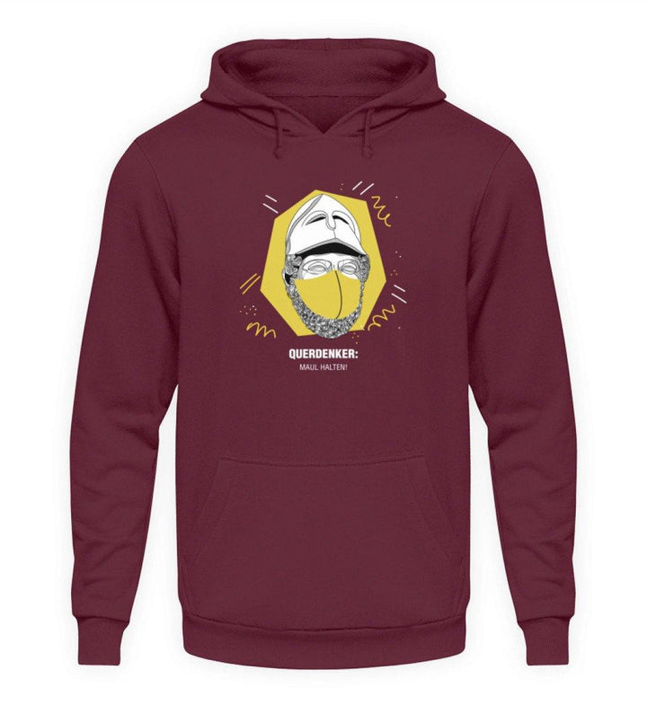 QUERDENKER: MAUL HALTEN HOODIE MÄDELS • PERIKLES-HARLEKINSHOP