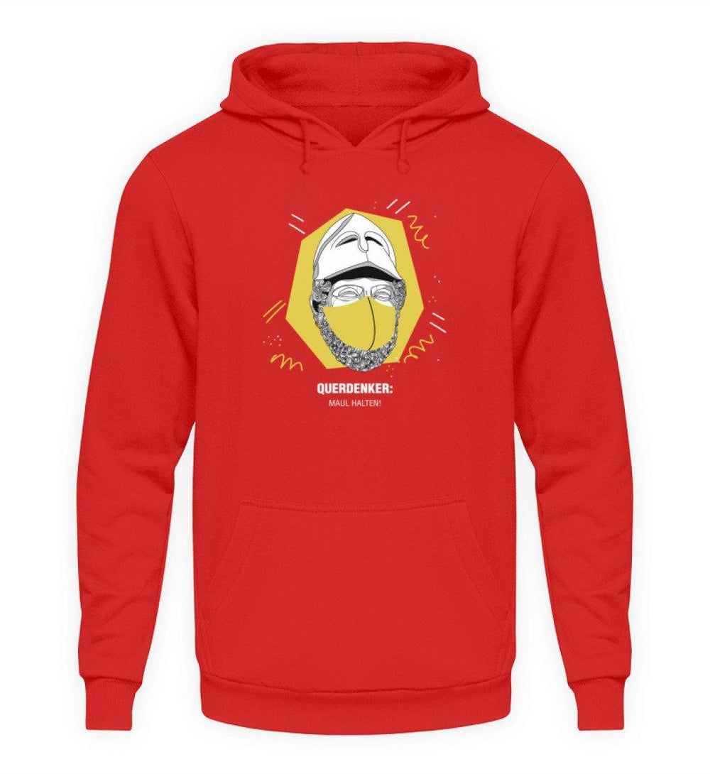 QUERDENKER: MAUL HALTEN HOODIE MÄDELS • PERIKLES-HARLEKINSHOP