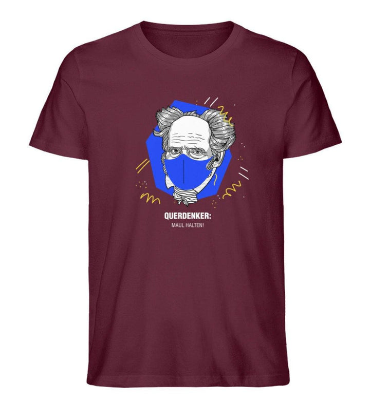 QUERDENKER: MAUL HALTEN ORGANIC SHIRT BUBEN • ARTHUR SCHOPENHAUER-HARLEKINSHOP