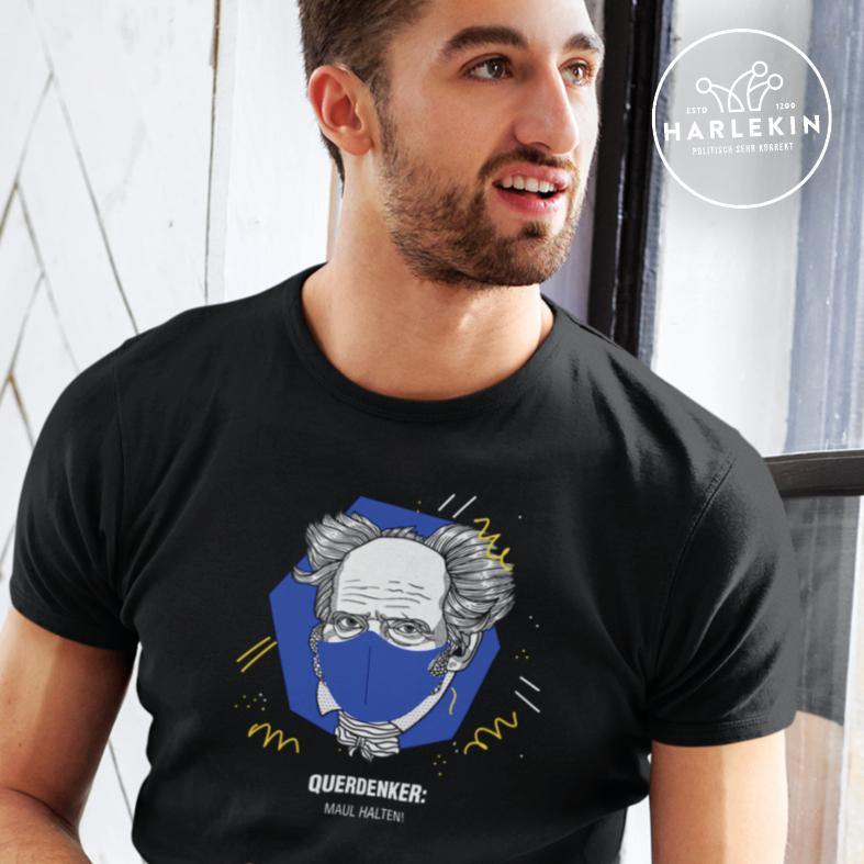 QUERDENKER: MAUL HALTEN ORGANIC SHIRT BUBEN • ARTHUR SCHOPENHAUER-HARLEKINSHOP