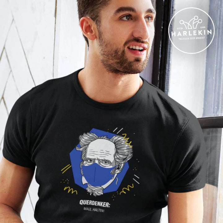 QUERDENKER: MAUL HALTEN ORGANIC SHIRT BUBEN • ARTHUR SCHOPENHAUER-HARLEKINSHOP