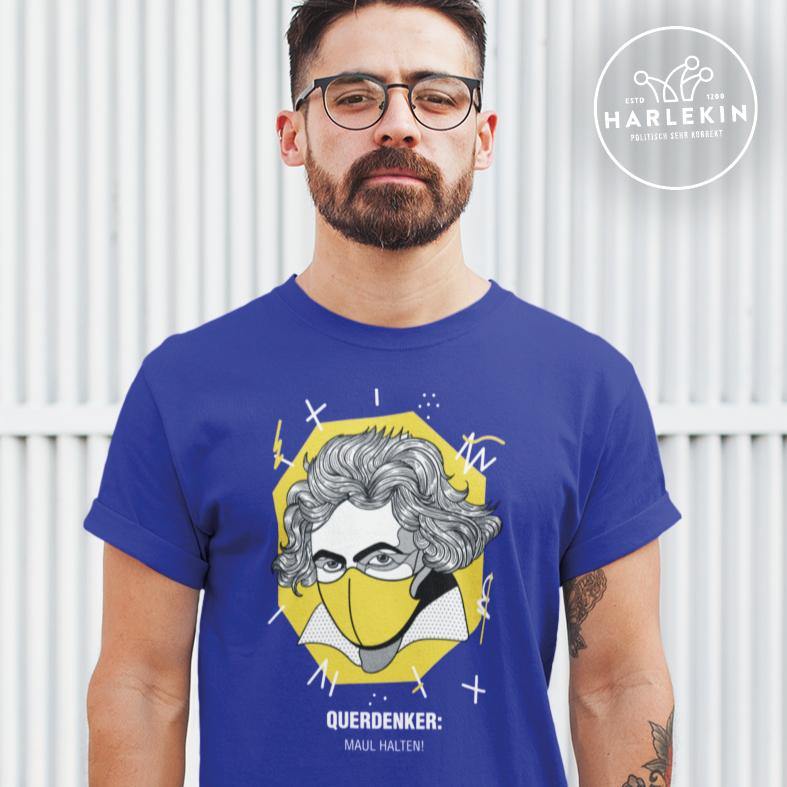 QUERDENKER: MAUL HALTEN ORGANIC SHIRT BUBEN • BEETHOVEN-HARLEKINSHOP