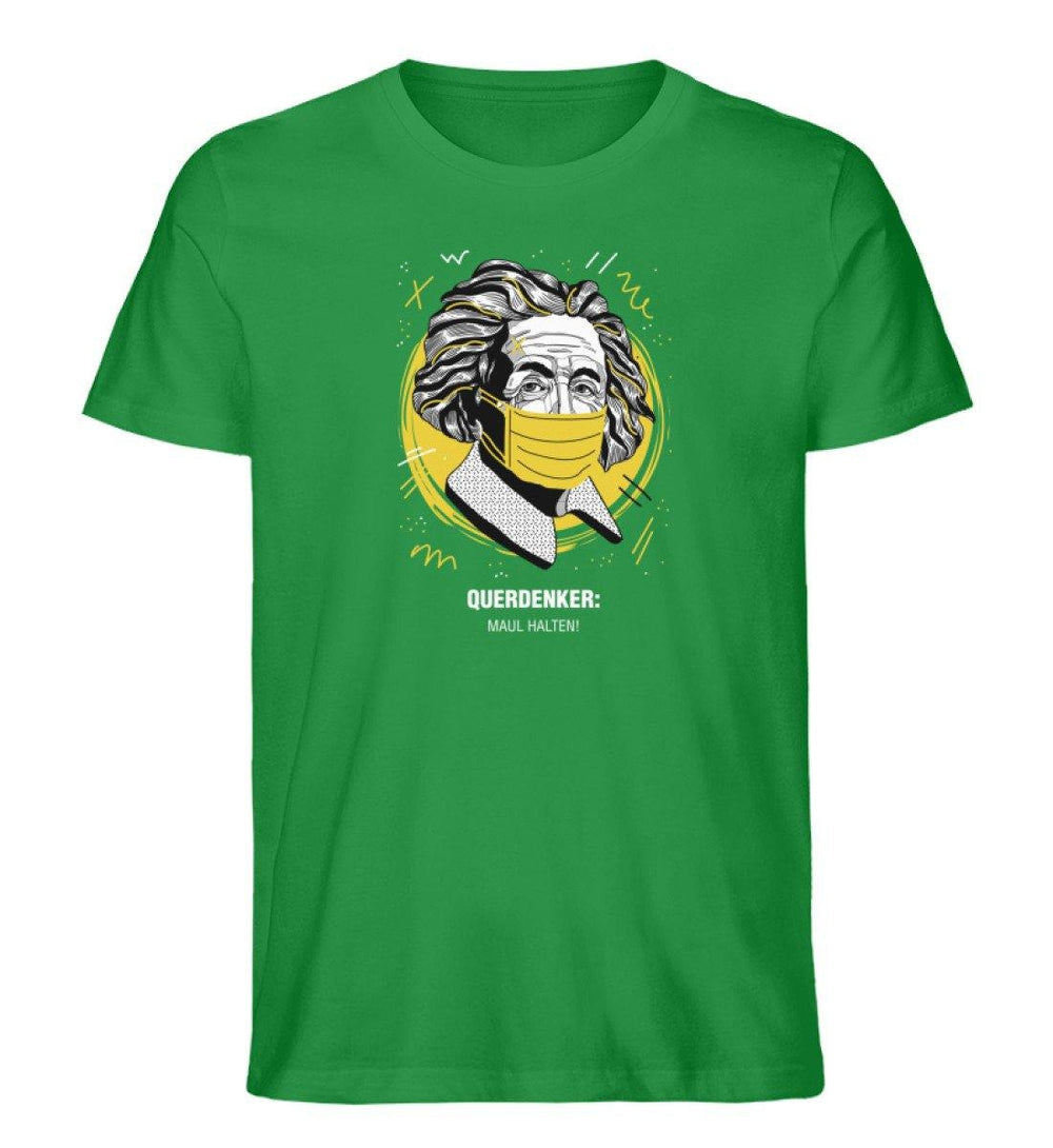 QUERDENKER: MAUL HALTEN ORGANIC SHIRT BUBEN • EINSTEIN-HARLEKINSHOP