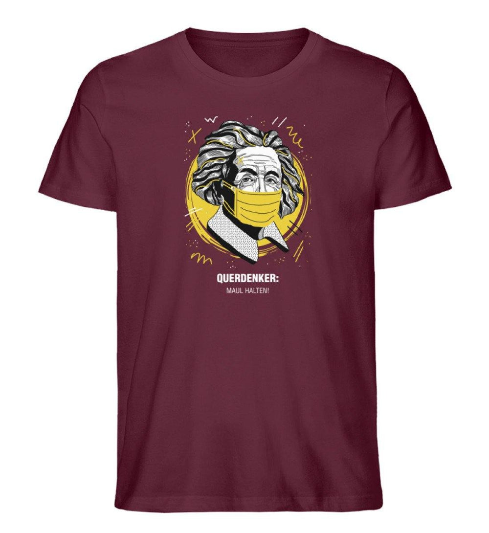 QUERDENKER: MAUL HALTEN ORGANIC SHIRT BUBEN • EINSTEIN-HARLEKINSHOP
