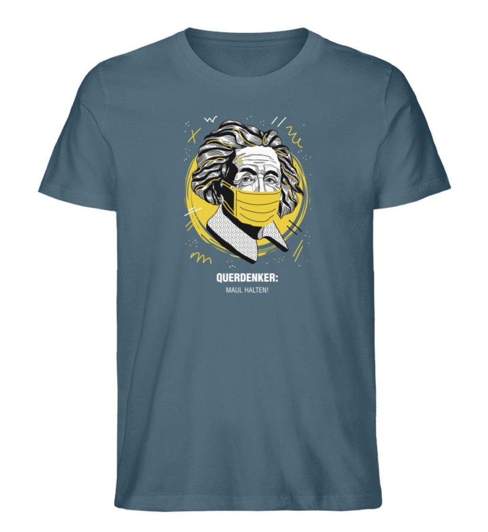 QUERDENKER: MAUL HALTEN ORGANIC SHIRT BUBEN • EINSTEIN-HARLEKINSHOP