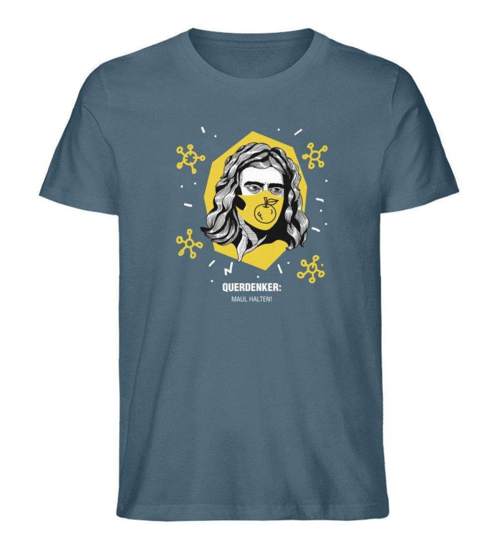 QUERDENKER: MAUL HALTEN ORGANIC SHIRT BUBEN • ISAAC NEWTON-HARLEKINSHOP