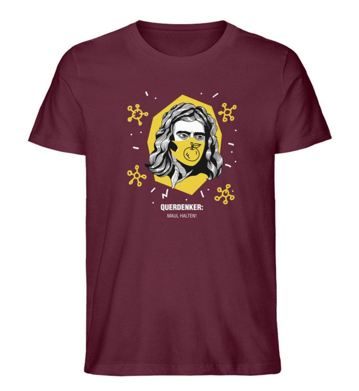 QUERDENKER: MAUL HALTEN ORGANIC SHIRT BUBEN • ISAAC NEWTON-HARLEKINSHOP