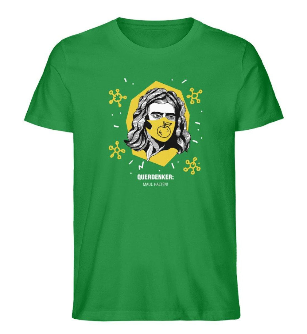 QUERDENKER: MAUL HALTEN ORGANIC SHIRT BUBEN • ISAAC NEWTON-HARLEKINSHOP