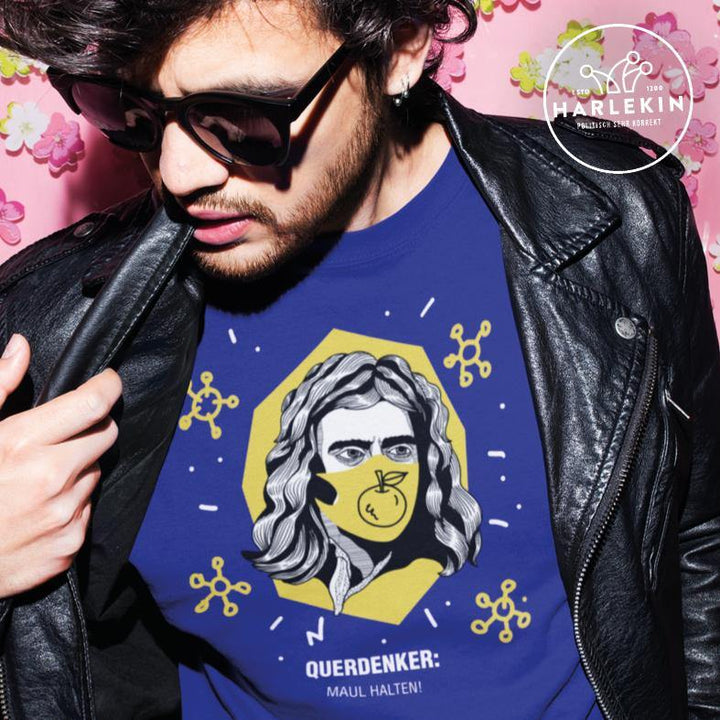 QUERDENKER: MAUL HALTEN ORGANIC SHIRT BUBEN • ISAAC NEWTON-HARLEKINSHOP