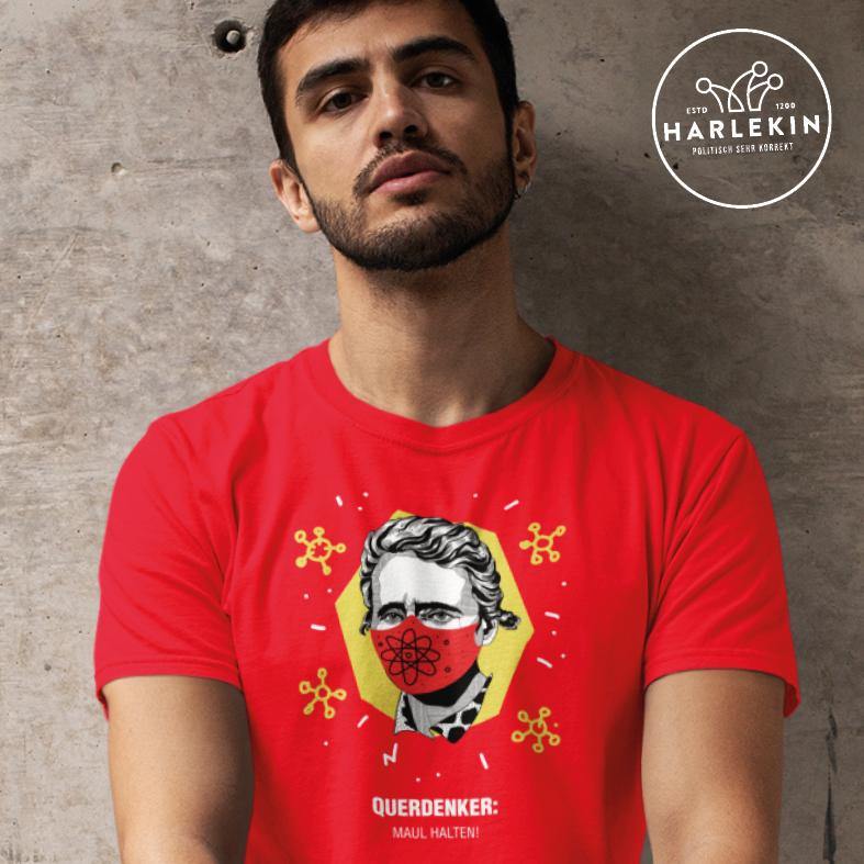 QUERDENKER: MAUL HALTEN ORGANIC SHIRT BUBEN • MARIE CURIE-HARLEKINSHOP