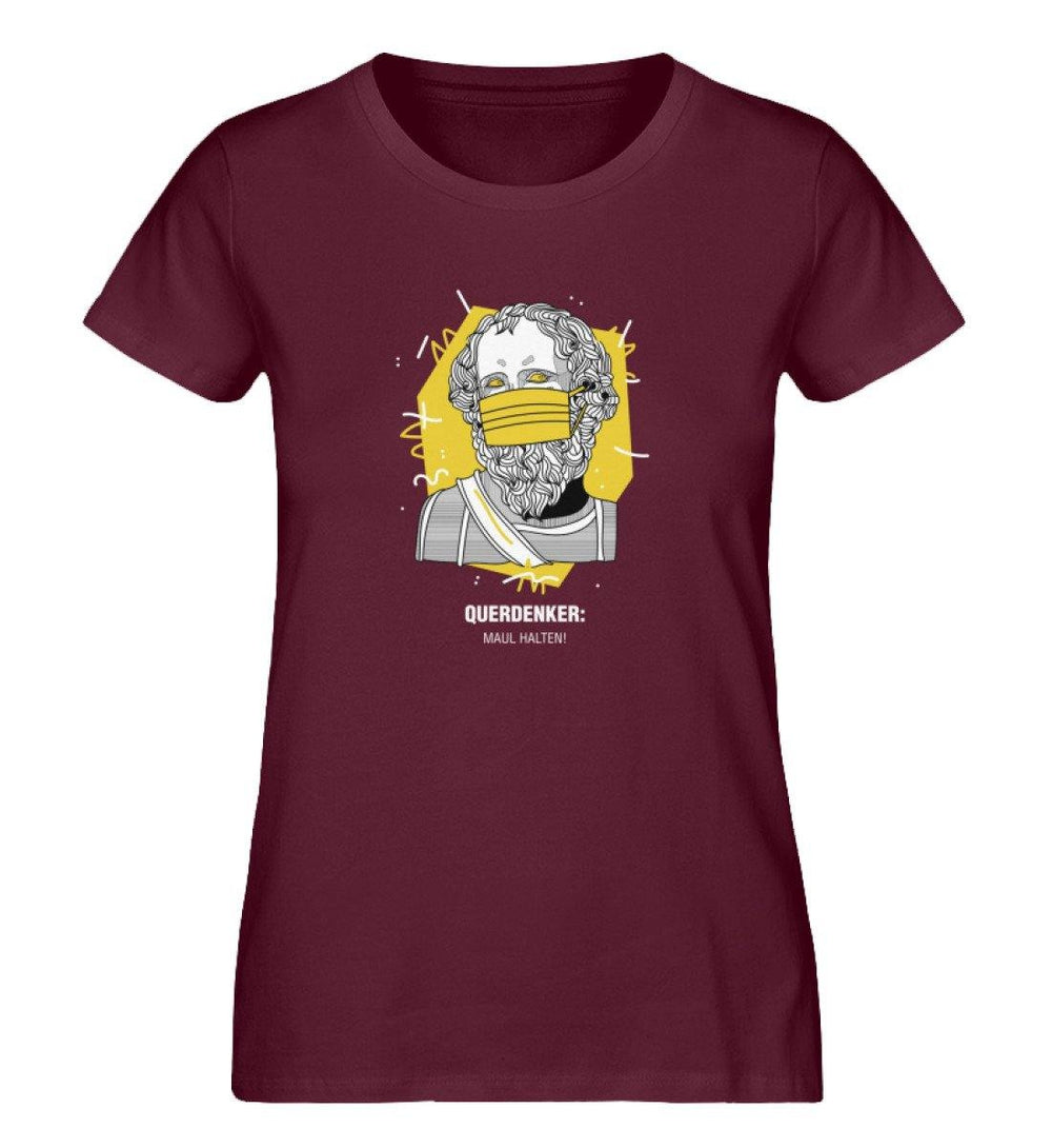 QUERDENKER: MAUL HALTEN ORGANIC SHIRT MÄDELS • ARCHIMEDES-HARLEKINSHOP