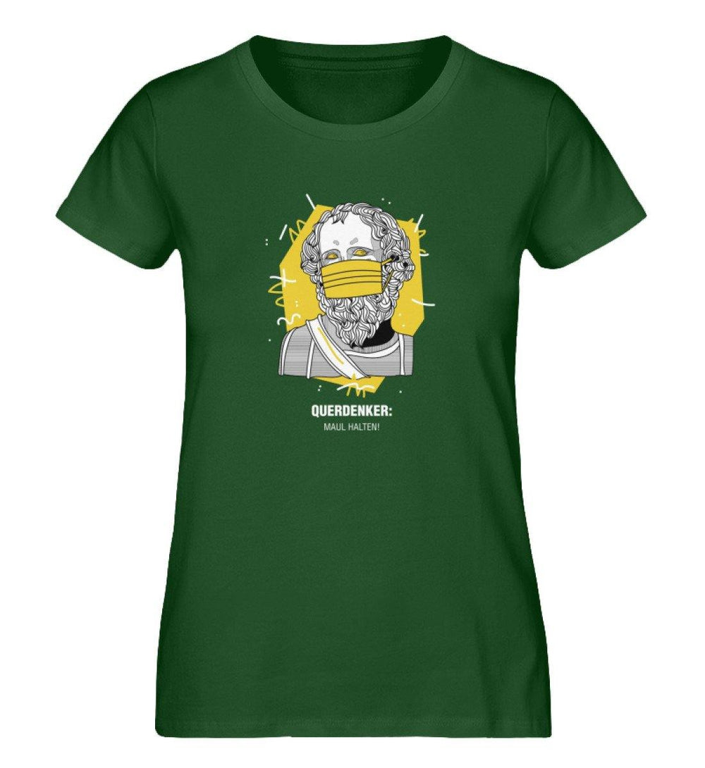 QUERDENKER: MAUL HALTEN ORGANIC SHIRT MÄDELS • ARCHIMEDES-HARLEKINSHOP