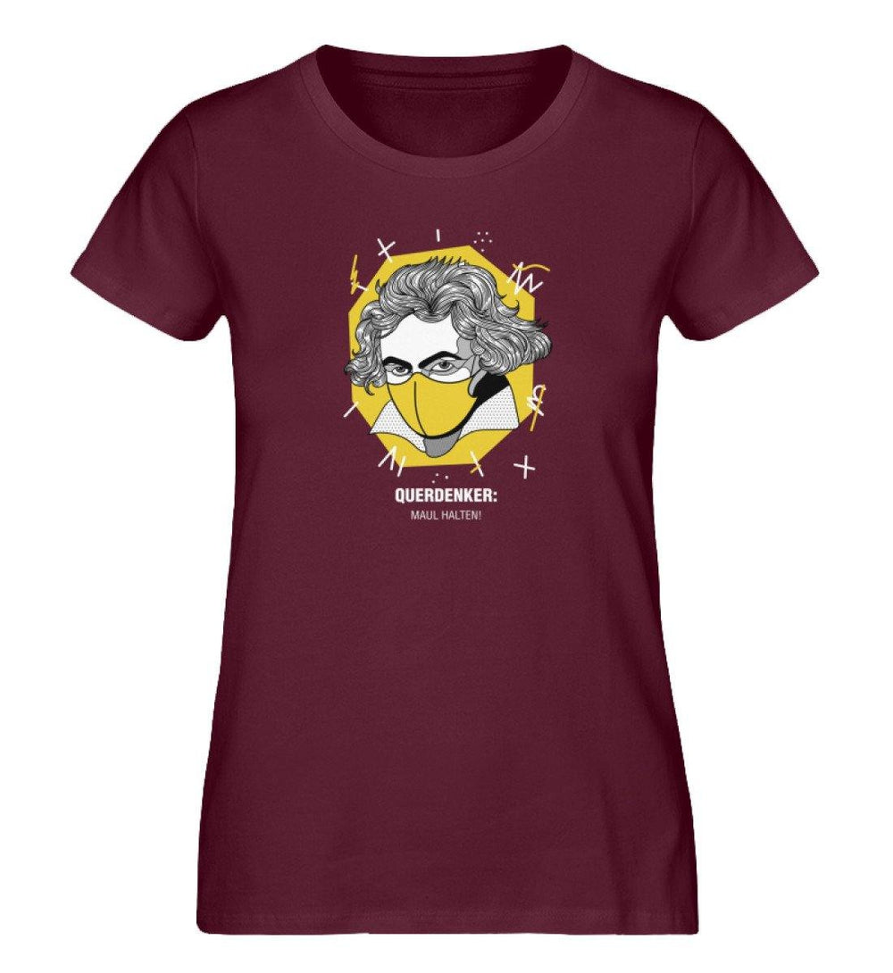 QUERDENKER: MAUL HALTEN ORGANIC SHIRT MÄDELS • BEETHOVEN-HARLEKINSHOP