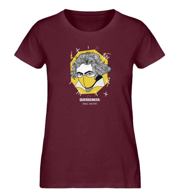 QUERDENKER: MAUL HALTEN ORGANIC SHIRT MÄDELS • BEETHOVEN-HARLEKINSHOP