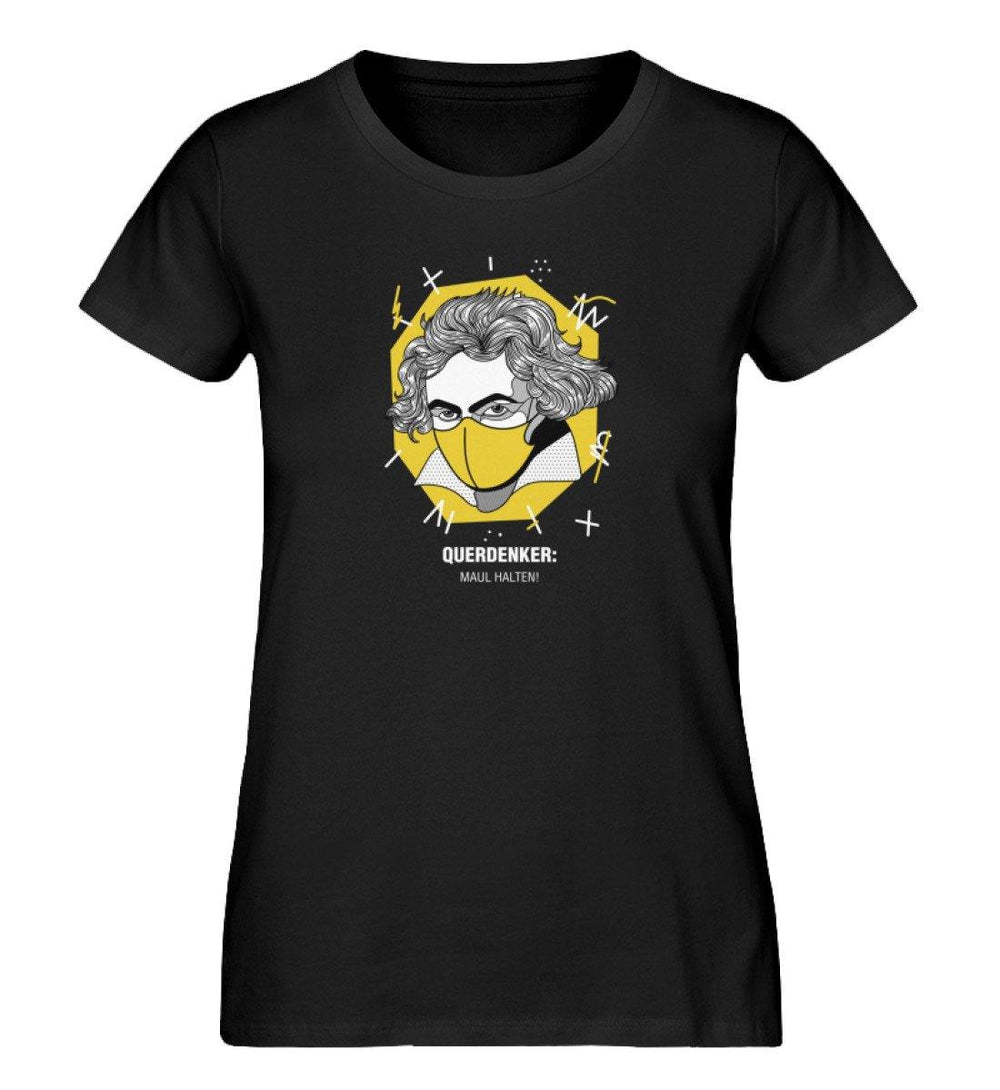 QUERDENKER: MAUL HALTEN ORGANIC SHIRT MÄDELS • BEETHOVEN-HARLEKINSHOP
