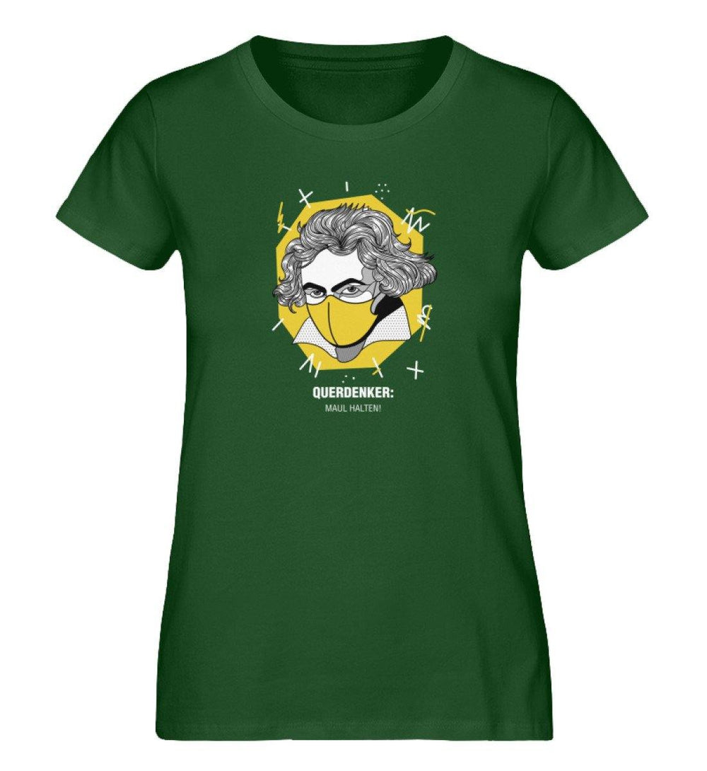 QUERDENKER: MAUL HALTEN ORGANIC SHIRT MÄDELS • BEETHOVEN-HARLEKINSHOP