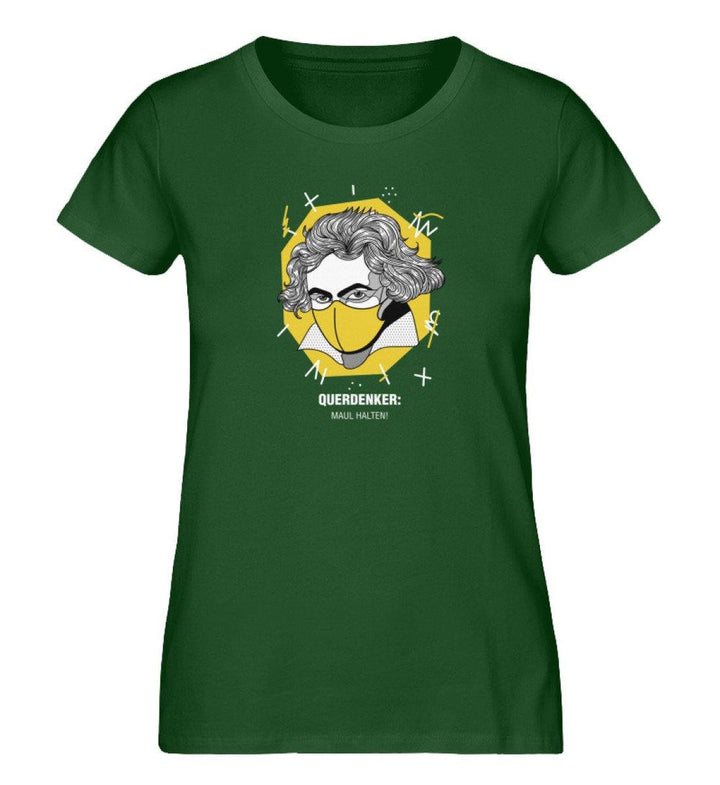 QUERDENKER: MAUL HALTEN ORGANIC SHIRT MÄDELS • BEETHOVEN-HARLEKINSHOP