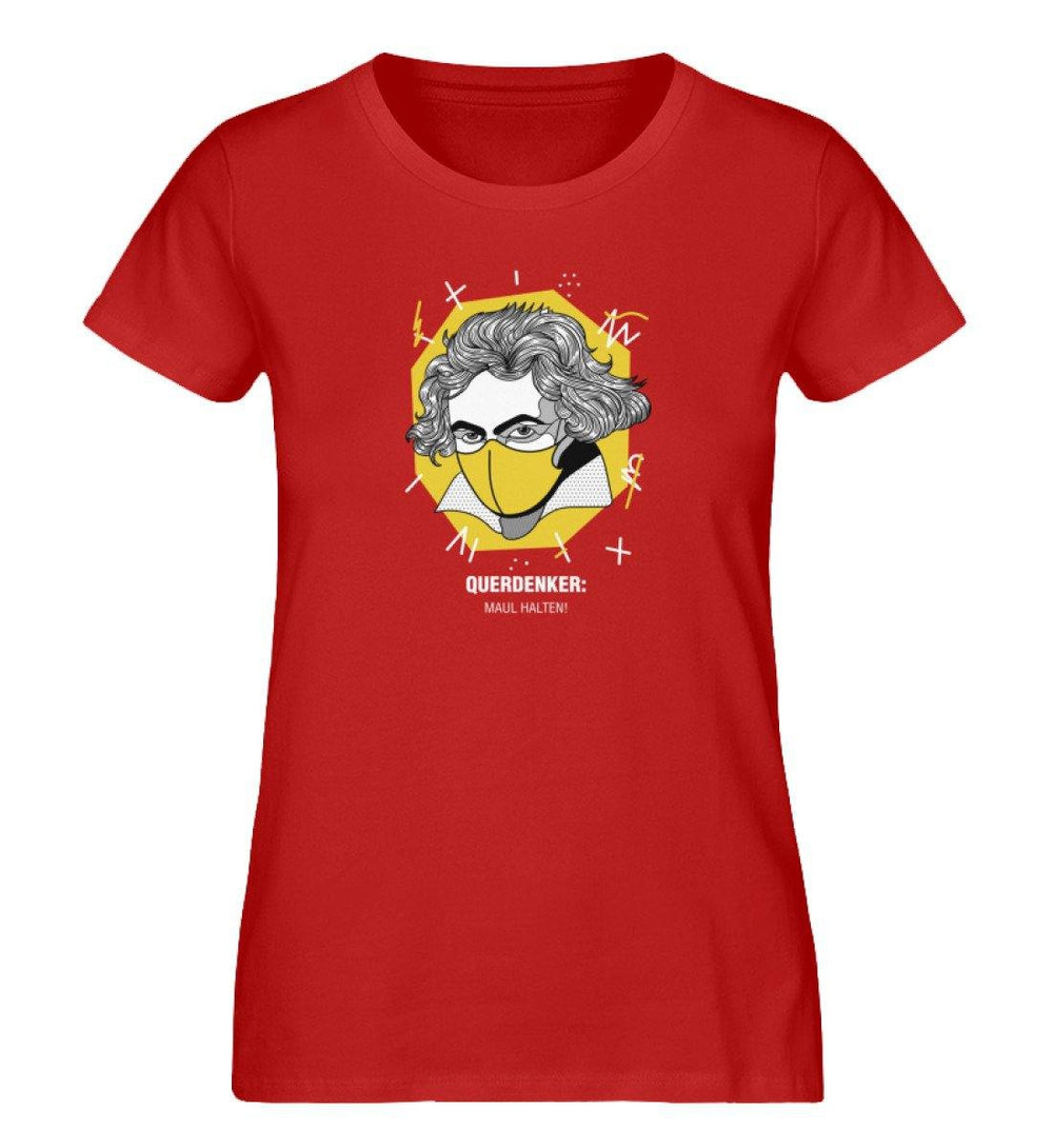 QUERDENKER: MAUL HALTEN ORGANIC SHIRT MÄDELS • BEETHOVEN-HARLEKINSHOP