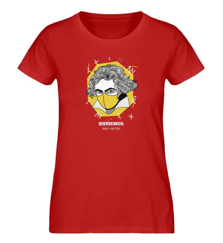 QUERDENKER: MAUL HALTEN ORGANIC SHIRT MÄDELS • BEETHOVEN-HARLEKINSHOP